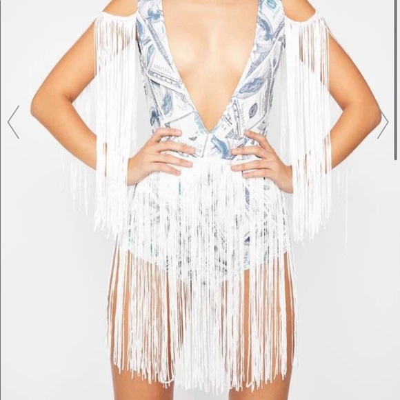 Dolls Kill Tops - Fringe Bodysuit